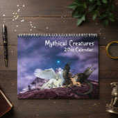 Mythische creaties Fantasy Unicorn Dragon Mermaid Kalender