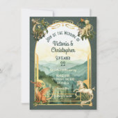 Mythische dieren Bos wezens Dragon Wedding Kaart (Voorkant)