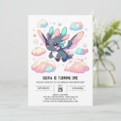 Mythische Draak 1e Verjaardag Kaart (Staand voorkant)