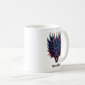 Mythische Draak Aangepaste Naam Koffiemok (Voorkant rechts)