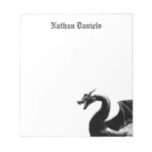 Mythische draak gepersonaliseerd notitieblok (Voorkant)