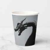 Mythische draak gepersonaliseerd papieren bekers (Achterkant)