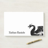 Mythische draak gepersonaliseerd post-it® notes (Op bureau)