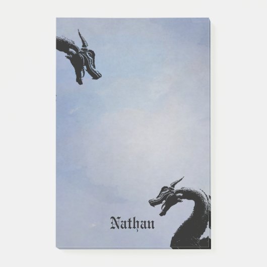 Mythische draak gepersonaliseerd post-it® notes (Voorkant)