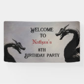 Mythische draak gepersonaliseerd spandoek (Horizontaal)