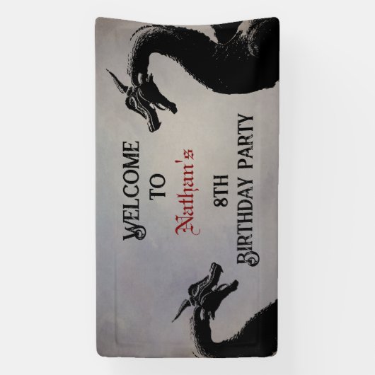 Mythische draak gepersonaliseerd spandoek (Verticaal)