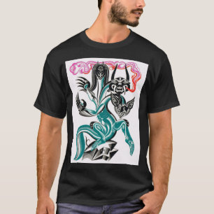 Mythische draak met 3 koppen t-shirt