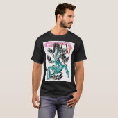 Mythische draak met 3 koppen t-shirt (Voorkant volledig)