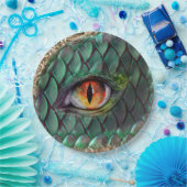 Mythische Dragon Eye Fantasie Papieren Bordje (Feest)