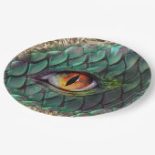 Mythische Dragon Eye Fantasie Papieren Bordje (Gekanteld)