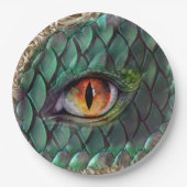 Mythische Dragon Eye Fantasie Papieren Bordje (Voorkant)