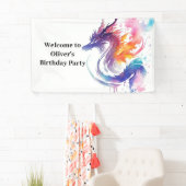 Mythische Dragon Magicland Verjaardag Spandoek (Insitu)
