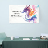 Mythische Dragon Magicland Verjaardag Spandoek (Beurs)