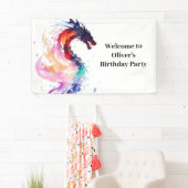 Mythische Dragon Verjaardagsbanner Spandoek (Insitu)