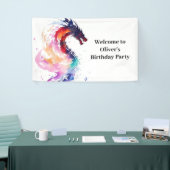 Mythische Dragon Verjaardagsbanner Spandoek (Beurs)