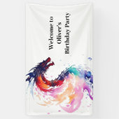 Mythische Dragon Verjaardagsbanner Spandoek (Verticaal)