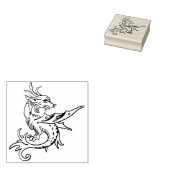 Mythische Drakenkunststempel Rubberstempel