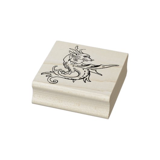 Mythische Drakenkunststempel Rubberstempel