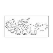 Mythische Drakenkunststempel Rubberstempel (Afrduk)