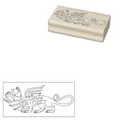 Mythische Drakenkunststempel Rubberstempel (Gestempeld)