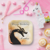 Mythische drakenverjaardag papieren bordje (Feest)