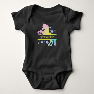 Mythische Eenhoorn Pastel Kleuren Persoonlijke Cad Romper