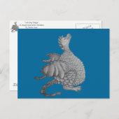 mythische en fantasievolle wezens schattige grijze briefkaart (Voorkant / Achterkant)