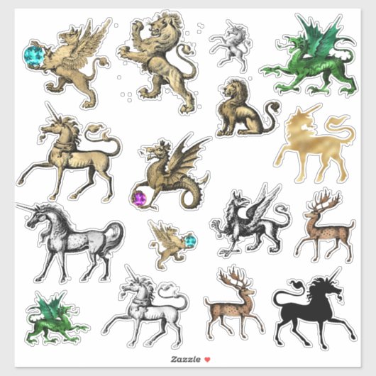 Mythische en Magische Beasts Sticker Set (Vel)