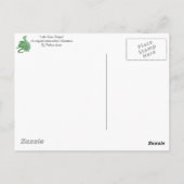 mythische fantasiekertje schattige groene draak briefkaart (Achterkant)