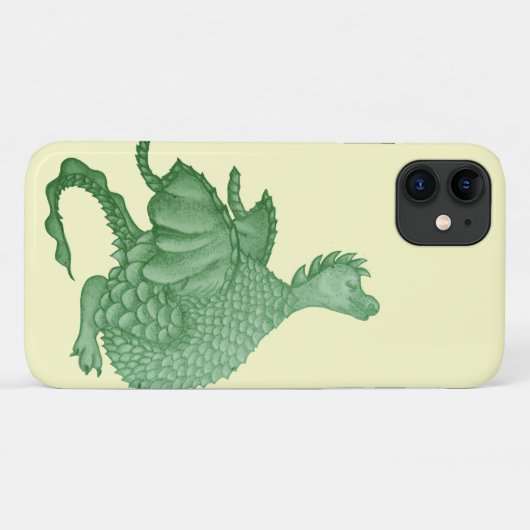 mythische fantasiekertje schattige groene draak Case-Mate iPhone case (Achterkant (horizontaal))