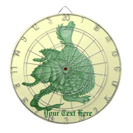 mythische fantasiekertje schattige groene draak dartbord