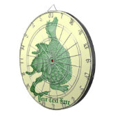 mythische fantasiekertje schattige groene draak dartbord (Voorkant Rechts)