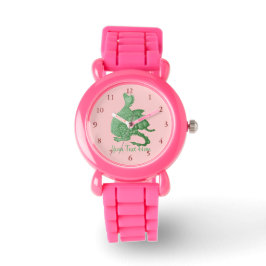 mythische fantasiekertje schattige groene draak horloge