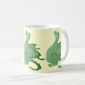 mythische fantasiekertje schattige groene draak koffiemok (Voorkant rechts)