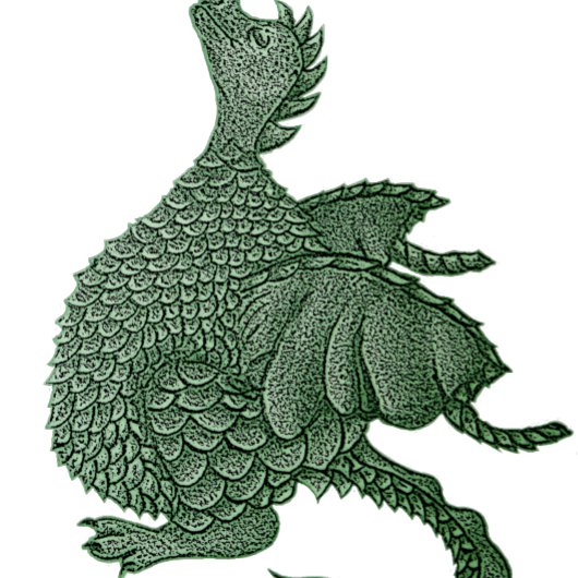 mythische fantasiekertje schattige groene draak legpuzzel