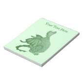 mythische fantasiekertje schattige groene draak notitieblok (Linkerzijde)