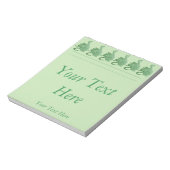 mythische fantasiekertje schattige groene draak notitieblok (Linkerzijde)