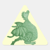 mythische fantasiekertje schattige groene draak sticker (Voorkant)