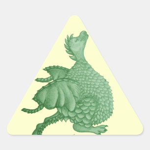 mythische fantasiekertje schattige groene draak sticker