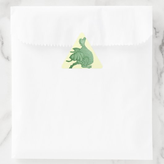 mythische fantasiekertje schattige groene draak sticker (Tas)