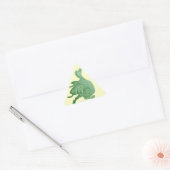 mythische fantasiekertje schattige groene draak sticker (Envelop)