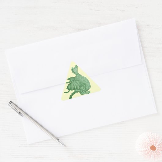 mythische fantasiekertje schattige groene draak sticker (Envelop)