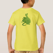 mythische fantasiekertje schattige groene draak t-shirt (Achterkant)