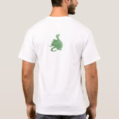 mythische fantasiekertje schattige groene draak t-shirt (Achterkant)