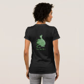 mythische fantasiekertje schattige groene draak t-shirt (Achterkant volledig)