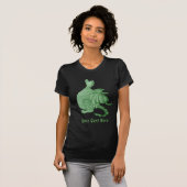 mythische fantasiekertje schattige groene draak t-shirt (Voorkant volledig)