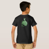 mythische fantasiekertje schattige groene draak t-shirt (Achterkant volledig)