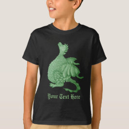 mythische fantasiekertje schattige groene draak t-shirt