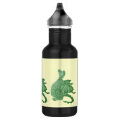 mythische fantasiekertje schattige groene draak waterfles  (Rechts)