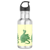 mythische fantasiekertje schattige groene draak waterfles (Voorkant)